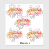 モダンな装飾的な手書きの「ありがとう」セット4 シール (シート)