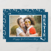 モダンな親友のガレンティンの日のベストフレンド写真 シーズンカード (正面/裏面)
