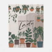 モダンな観葉植物好き フリースブランケット (正面)