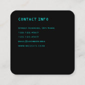 モダンな記号による演劇ボタンの三角形 スクエア名刺 (裏面)