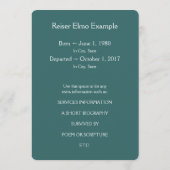 モダンな記念カード プログラム (裏面)