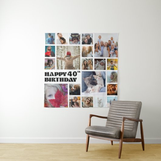 モダンな記念品 あらゆる年齢のフォトコラージュ タペストリー (インサイチュ)