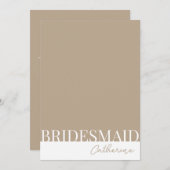 モダンな詳細な花嫁の提案カード 招待状 (正面/裏面)