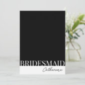 モダンな詳細な花嫁の提案カード 招待状 (スタンド正面)