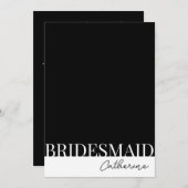 モダンな詳細な花嫁の提案カード 招待状 (正面/裏面)