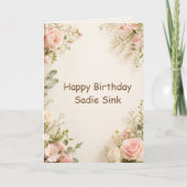 モダンな誕生日の花のスタイル カード (正面)