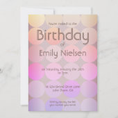 モダンな誕生日招待状 招待状 (正面)