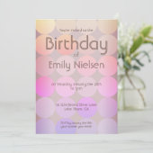 モダンな誕生日招待状 招待状 (スタンド正面)