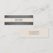モダンな質の灰色のインテリア・デザイナー スキニー名刺 (正面/裏面)