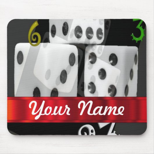 モダンな賭博のサイコロ マウスパッド (正面)