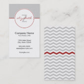 モダンな赤いおよび灰色 名刺 (正面/裏面)
