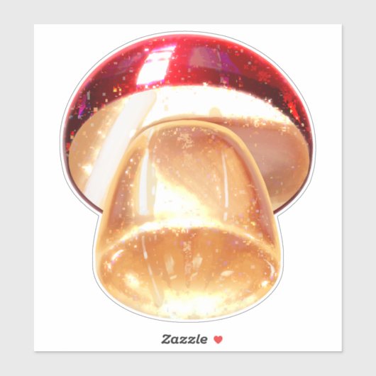 モダンな赤いきのこのステッカー シール (シート)