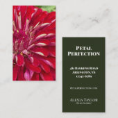 モダンな赤いジニア 名刺 (正面/裏面)