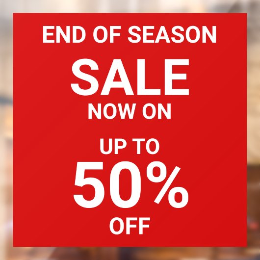 モダンな赤いセールが現在開催中 - 大胆なビジネス ウィンドウサイン (シート2)