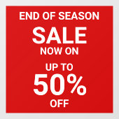 モダンな赤いセール看板が登場!ビジネスをアピール ウィンドウサイン (シート)