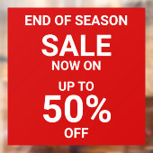 モダンな赤いセール看板が登場!ビジネスをアピール ウィンドウサイン (シート2)