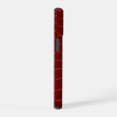モダンな赤いワニ iPhone 15ケース (右側面)
