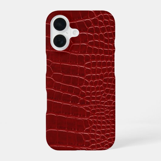 モダンな赤いワニ iPhone 16ケース (裏面)