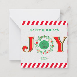 モダンな赤い季節の挨拶 ビジネス ホリデー カード