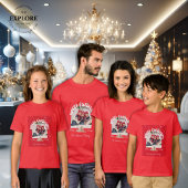 モダンな赤い曲線のグラフィティ メリークリスマス 写真 Tシャツ