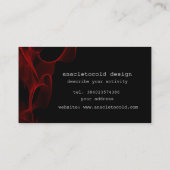 モダンな赤い火のbussinessカード 名刺 (裏面)