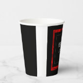 モダンな赤い花のアクセント 紙コップ (右)