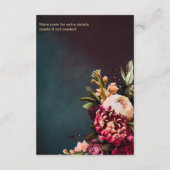 モダンな赤い花のデザイン エンクロージャーカード (裏面)