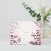 モダンな赤い葉のポストカード ポストカード (スタンド正面)