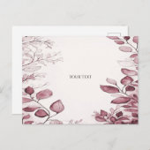 モダンな赤い葉のポストカード ポストカード (正面/裏面)