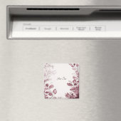 モダンな赤い葉のマグネット マグネット (インサイチュ (食洗機))