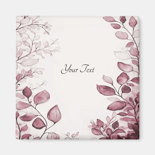 モダンな赤い葉のマグネット マグネット (正面)