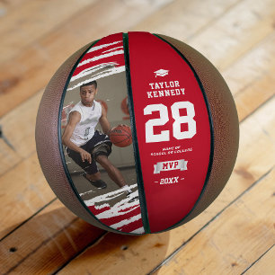 モダンな赤い“MVP”バスケットボール卒業記念品 バスケットボール