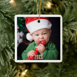 モダンな赤ちゃんの初めてのクリスマス写真用セラミック セラミックオーナメント