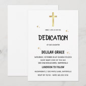 モダンな赤ちゃんの献堂招待状 招待状 (正面/裏面)