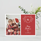 モダンな赤と白のクラシックな crest 2 枚の写真 シーズンカード (スタンド正面)