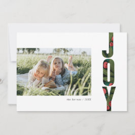 モダンな赤と緑の植物の喜びのホリデー写真