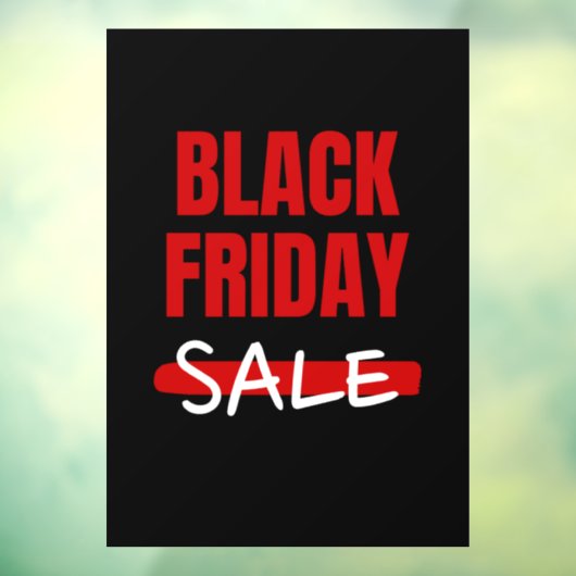 モダンな赤と黒のブラックフライデーセール タイポグラフィストア看板 ウィンドウサイン (シート3)