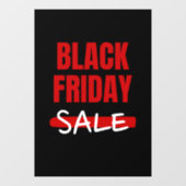 モダンな赤と黒のブラックフライデーセール タイポグラフィストア看板 ウィンドウサイン (シート)