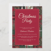 モダンな赤のクリスマス タルタン プライドの招待状 招待状 (正面)