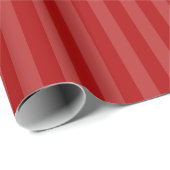 モダンな赤のトーンストライプクリスマスホリデー ラッピングペーパー (ロールコーナー)