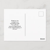 モダンな赤の抽象的なビアマグカップの感謝カード ポストカード (裏面)