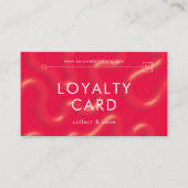 モダンな赤の抽象的な美しさのサロン メイクアップ スパ ロイヤリティカード (正面)