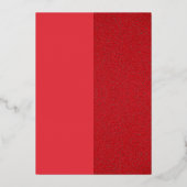 モダンな赤の箔押し招待状 - 大胆なミニマルデザインボール 箔招待状 (正面)