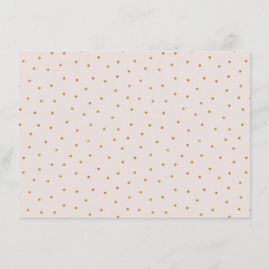 モダンな赤面のばら色の金ゴールドの書道の調節 エンクロージャーカード (裏面)