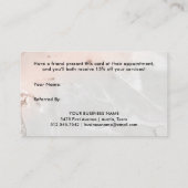 モダンな赤面のピンクおよび灰色の大理石|の紹介 紹介カード (裏面)