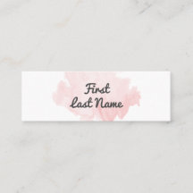 モダンな赤面の淡いピンクの水彩画の最低の名刺