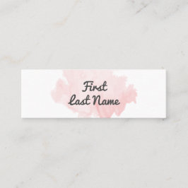 モダンな赤面の淡いピンクの水彩画の最低の名刺 スキニー名刺