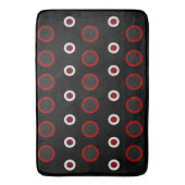 モダンな赤黒灰色のミッドセンチュリー バスマット (正面縦)