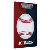 モダンな赤、白、青の野球 クリップボード (右)