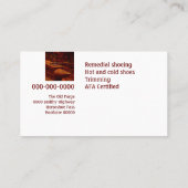 モダンな蹄鉄工の炉 名刺 (裏面)